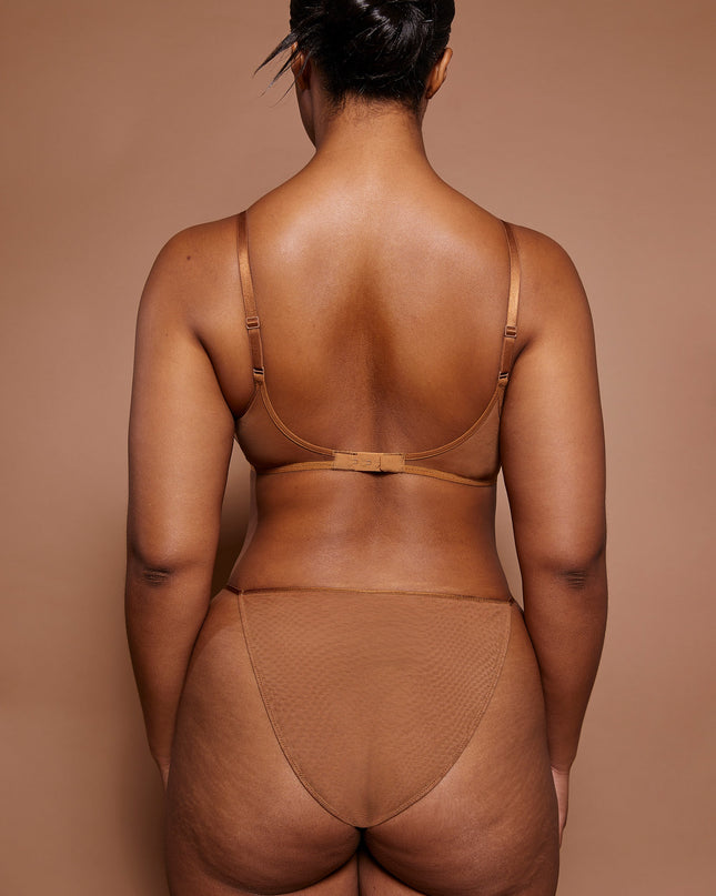 Almond Soft Mesh String Bikini