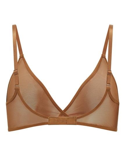 Almond Soft Mesh Single Layer Triangle Bra