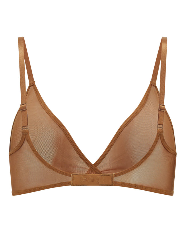 Almond Soft Mesh Single Layer Triangle Bra
