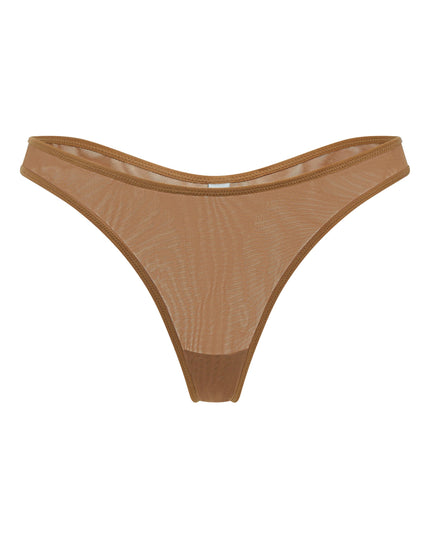 Almond Soft Mesh Thong