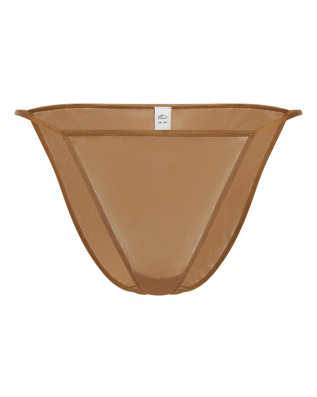 Almond Soft Mesh String Bikini