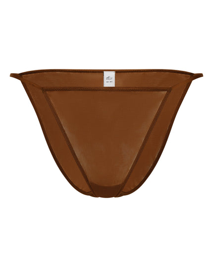 Chestnut Soft Mesh String Bikini