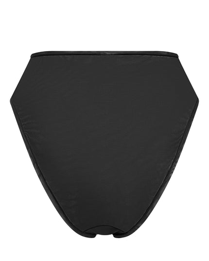 Black Soft Mesh High Waisted Knicker