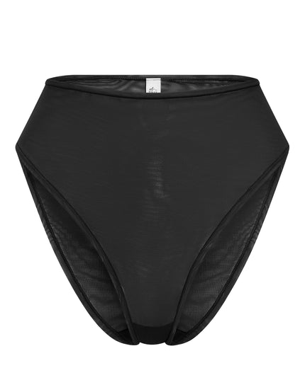 Black Soft Mesh High Waisted Knicker