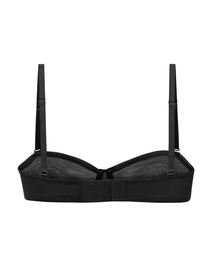 Black Soft Mesh Strapless Bra
