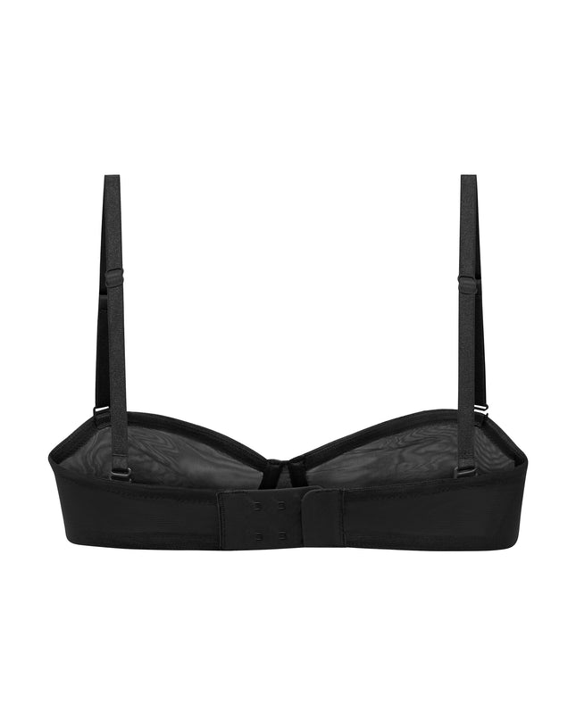 Black Soft Mesh Strapless Bra