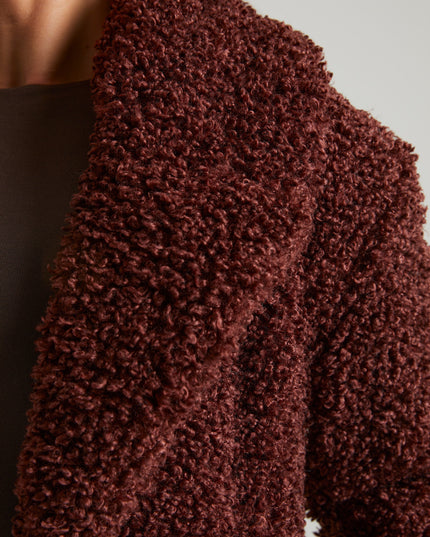 Brown Long Shearling Coat