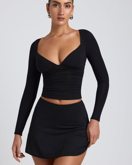 Black Modal A-Line Mini Skort