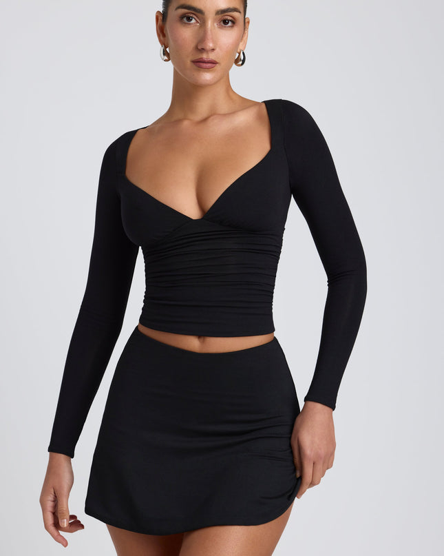 Black Modal A-Line Mini Skort
