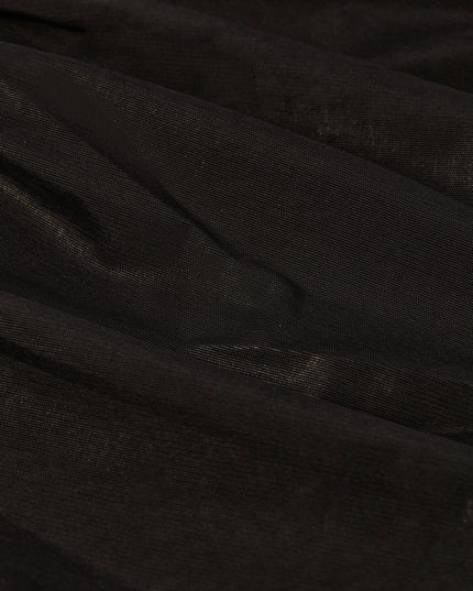 Black Metallic Ruched Cut-Out Flared Jumpsuit