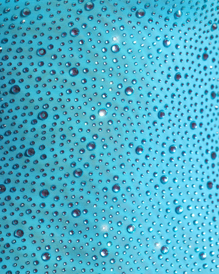 Ocean Blue Embellished Bodycon Mini Dress
