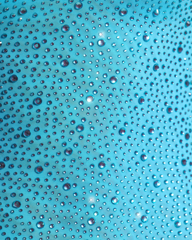 Ocean Blue Embellished Bodycon Mini Dress