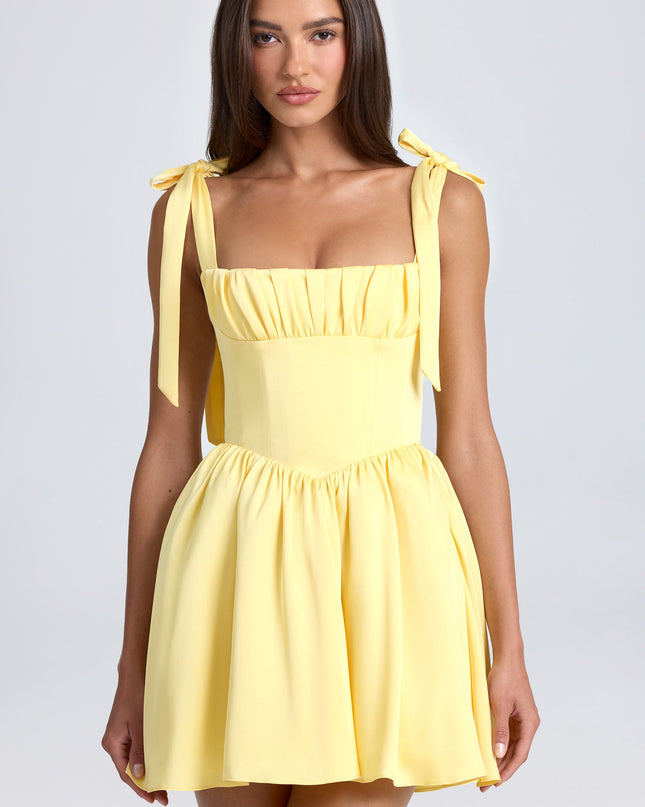 Daffodil Draped Corset Mini Dress