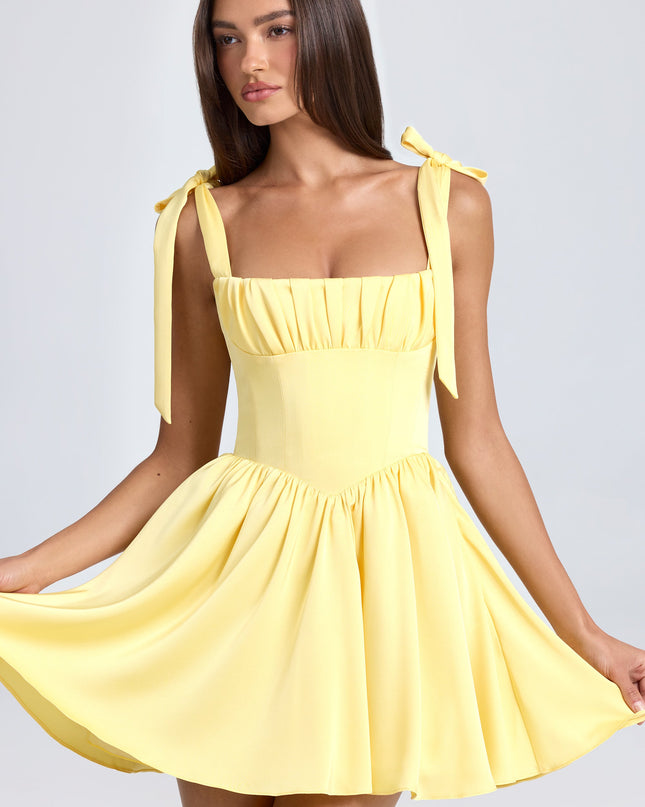 Daffodil Draped Corset Mini Dress