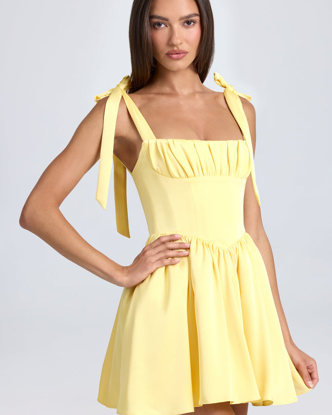 Daffodil Draped Corset Mini Dress