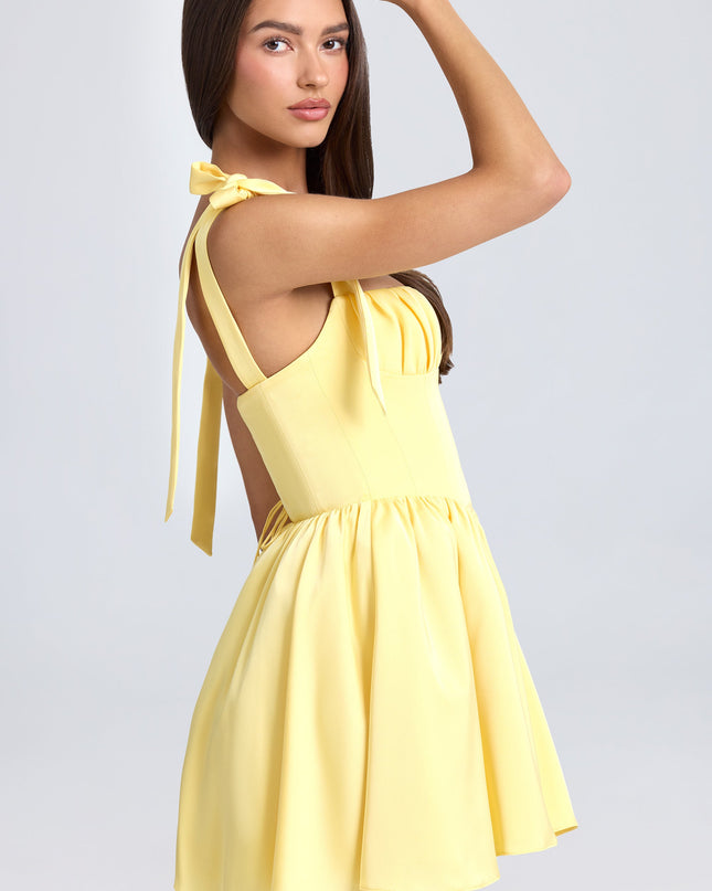 Daffodil Draped Corset Mini Dress