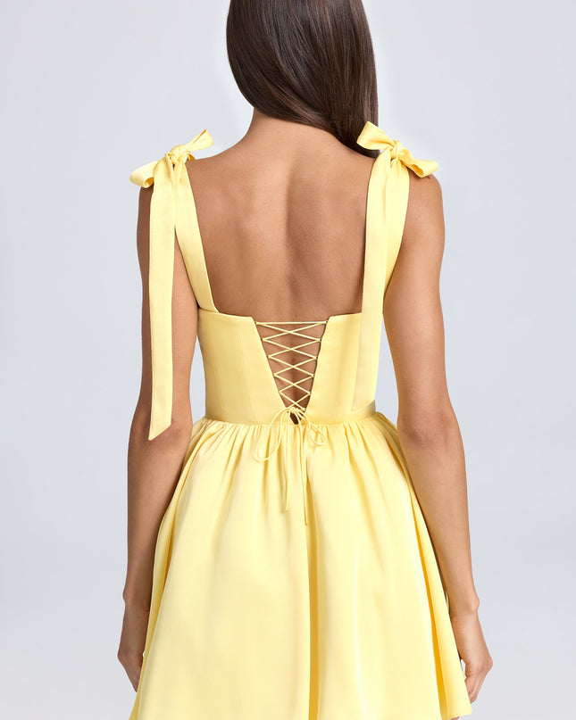 Daffodil Draped Corset Mini Dress
