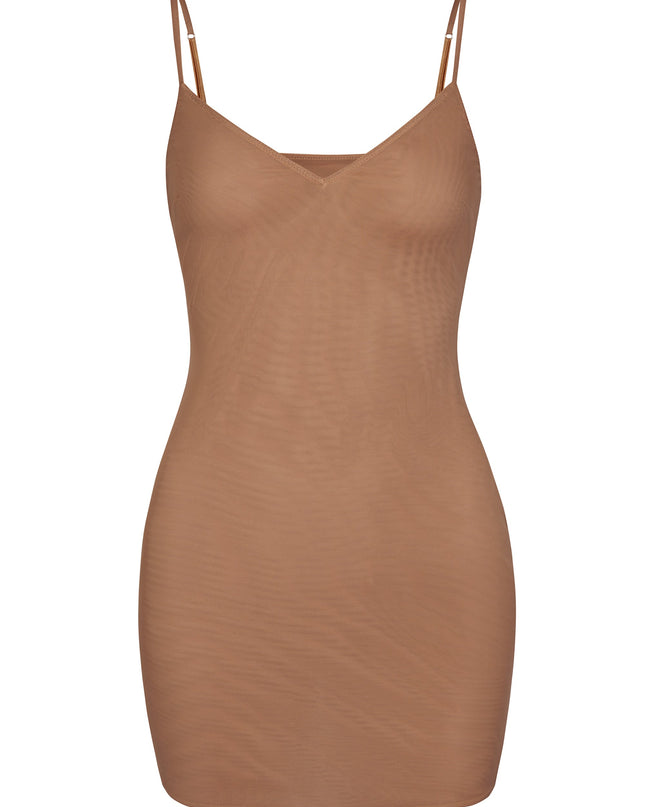 Honey Soft Mesh V-Neck Mini Slip Dress