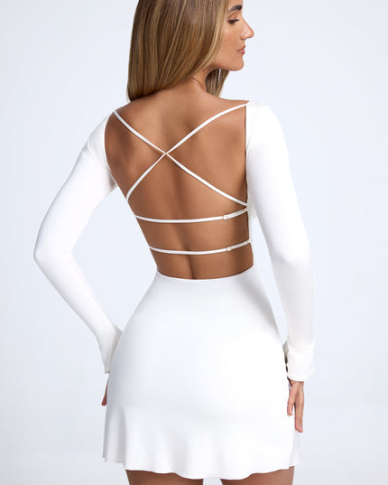 Coconut Open-Back A-line Mini Dress