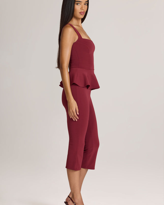 Wine Ponte Capri Trousers
