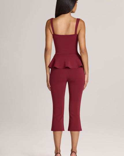 Wine Ponte Capri Trousers