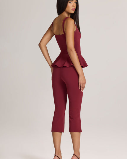 Wine Ponte Capri Trousers