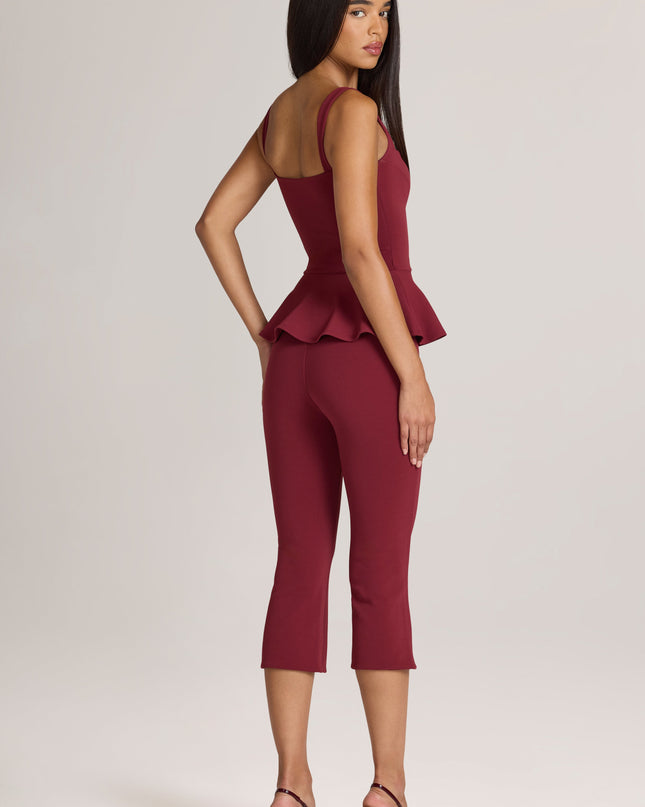 Wine Ponte Capri Trousers
