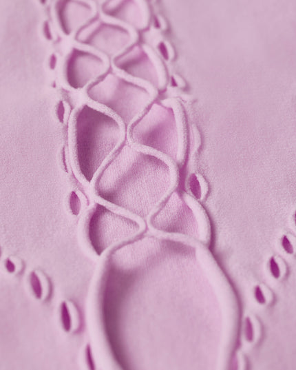 Violet Pink Lace-Up Bodysuit