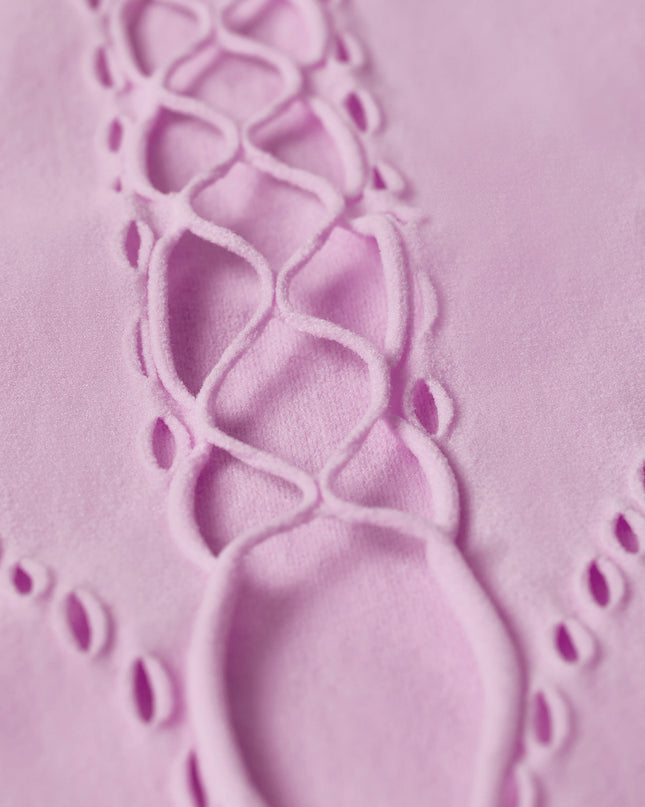 Violet Pink Lace-Up Bodysuit