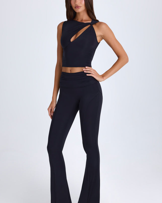 Black Twisted Cut-Out Tank Top