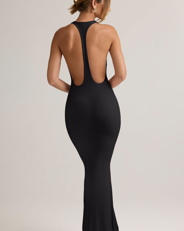 Black Modal Racerback Maxi Dress