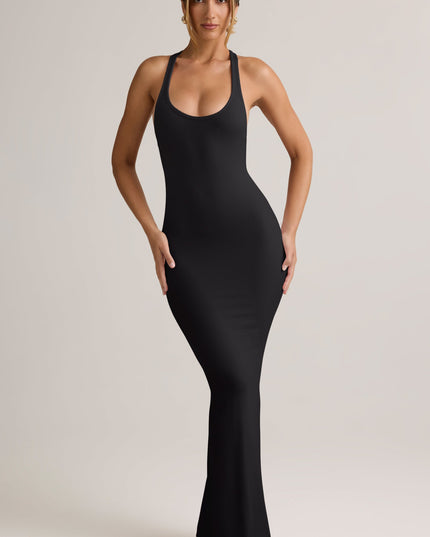 Black Modal Racerback Maxi Dress
