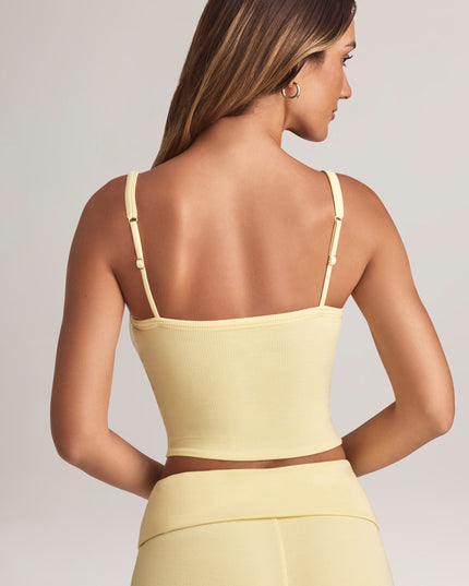 Lemon Sherbet Modal Square-Neck Camisole Top