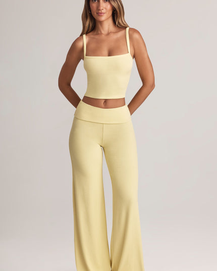 Lemon Sherbet Modal Square-Neck Camisole Top