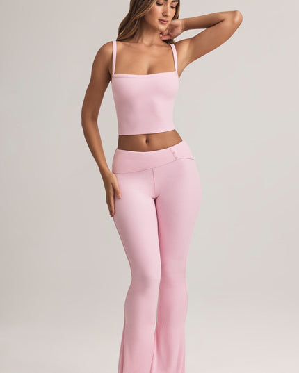 Pastel Pink Modal Square-Neck Camisole Top