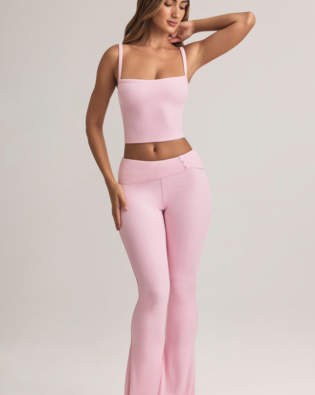 Pastel Pink Modal Square-Neck Camisole Top