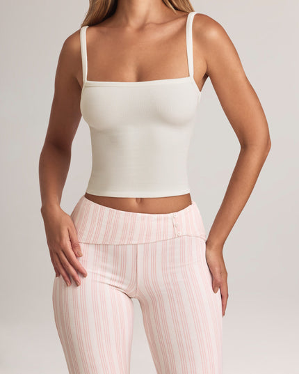 White Modal Square-Neck Camisole Top