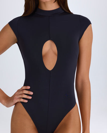 Black Cut-Out Bodysuit