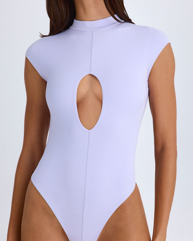 Soft Lilac Cut-Out Bodysuit