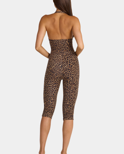 Leopard Modal Capri Jumpsuit