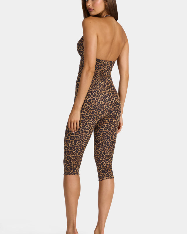 Leopard Modal Capri Jumpsuit
