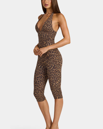 Leopard Modal Capri Jumpsuit