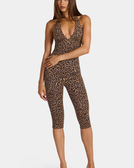 Leopard Modal Capri Jumpsuit