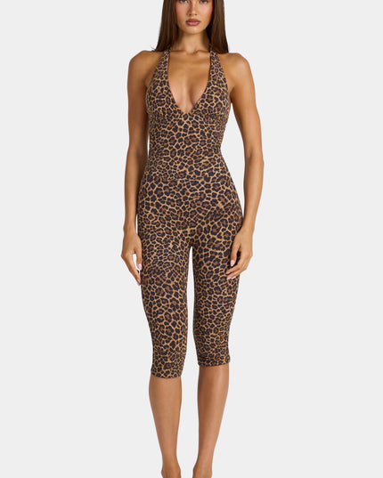 Leopard Modal Capri Jumpsuit