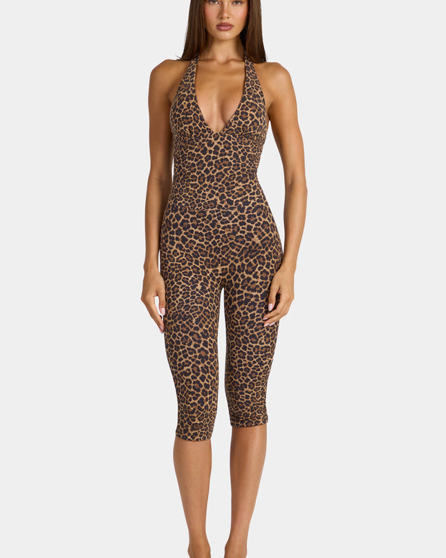 Leopard Modal Capri Jumpsuit