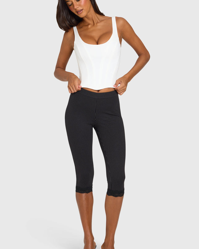 Snow Ponte Corset Top