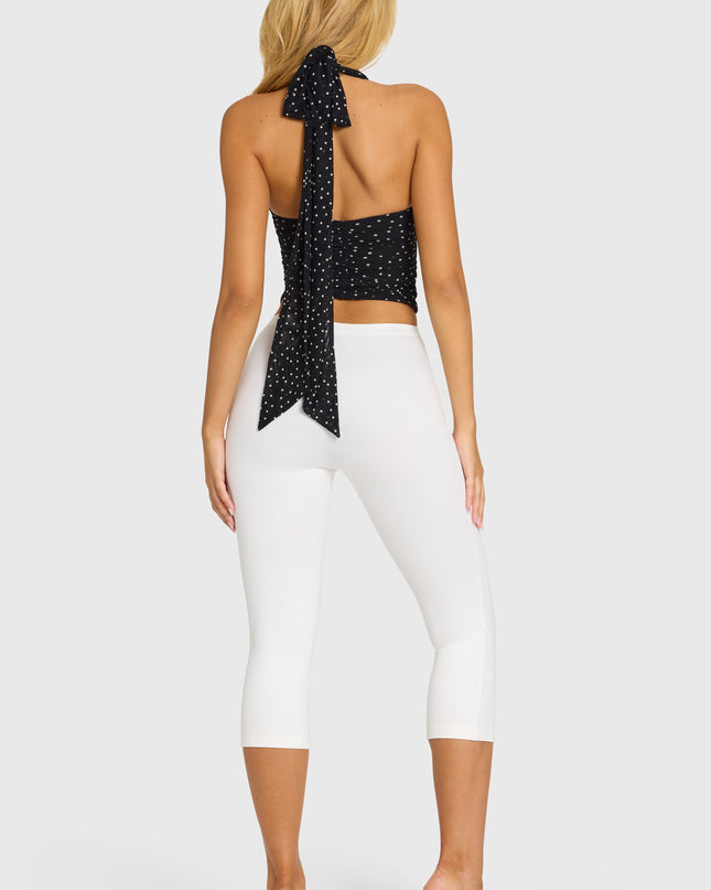 Snow Ponte Capri Leggings