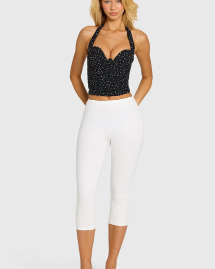 Snow Ponte Capri Leggings