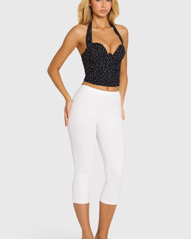 Snow Ponte Capri Leggings