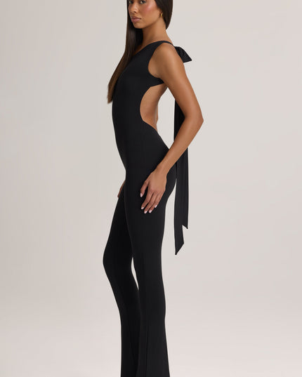 Black Modal One-Shoulder Jumpsuit